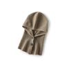 Autumn and Winter New Pure Cashmere Scarf Integrated Hat Cycling Warm Ear Protection Headgear Knitted Solid Color Hat