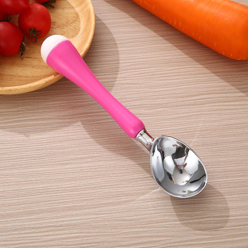Stainless Steel Ice Cream and Dessert Scoop Tool Ice Cream Scooper темно-розовый