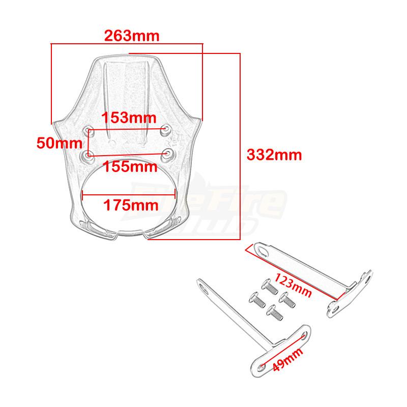 Motorcycle Accessories For Yamaha XVS 950 SPEC BOLT Bolt 950 2014-2019 18 17 16 15 Black Fairing Headlight Windshiled Cover