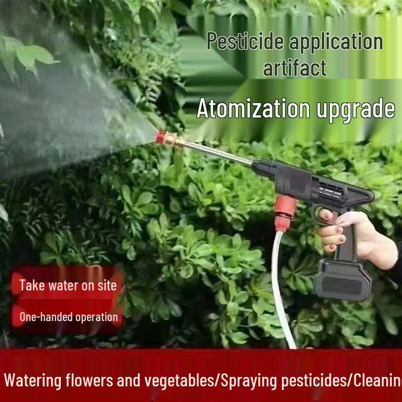 Portable High-Pressure Wireless Car Washer with Lithium Battery for Home Use