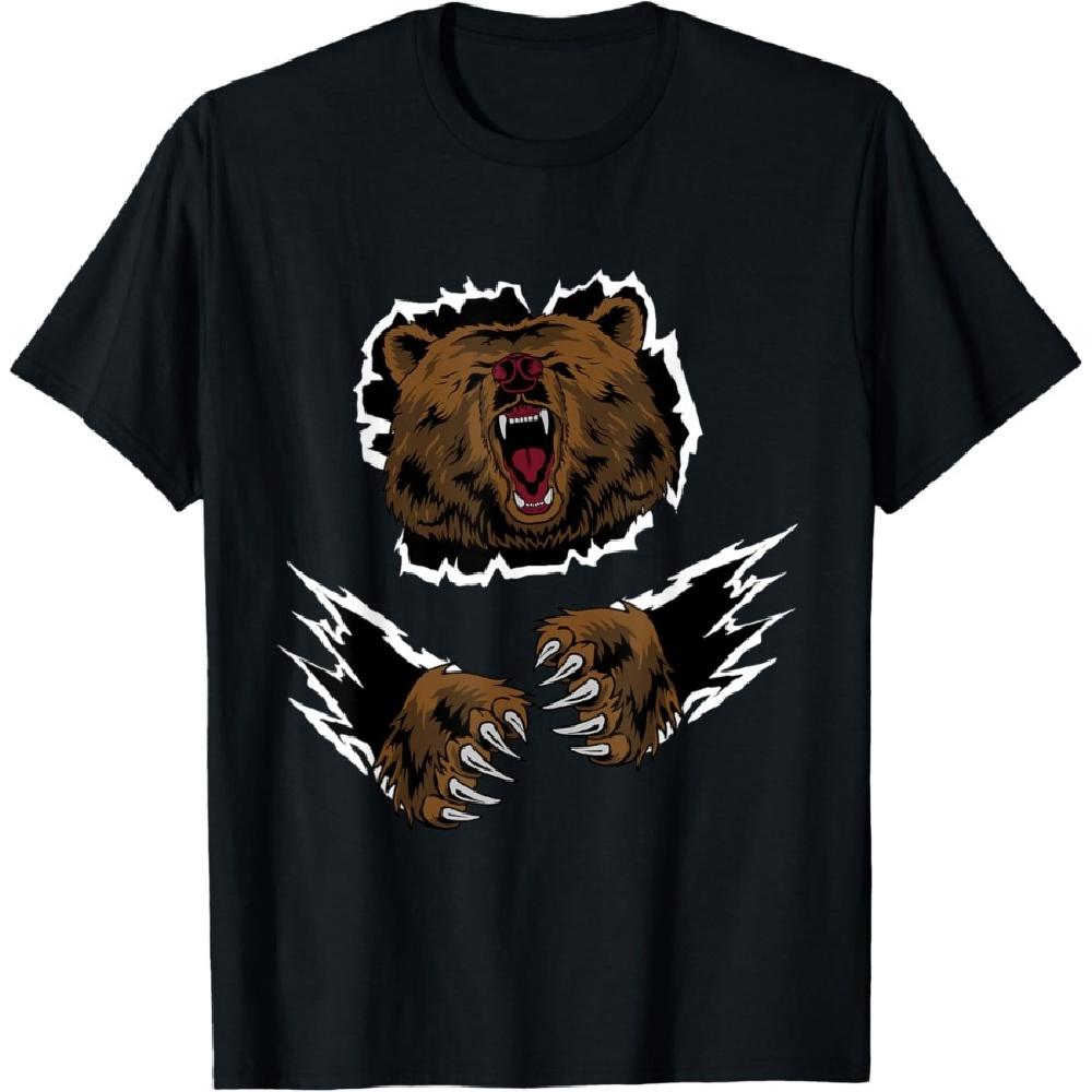 

Bear Grizzly Brown Bear Cool Wild Forest Animal Gift Idea T-Shirt S