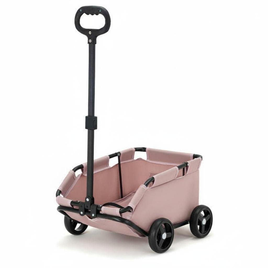 Foldable Pet Stroller Portable Lightweight Carrier Cup Holder