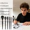 5-Piece Charcoal Blending Brushes & Stumps Set, Professional Drawing Tools for Artists, Students, Hobbyists in Classroom Studio