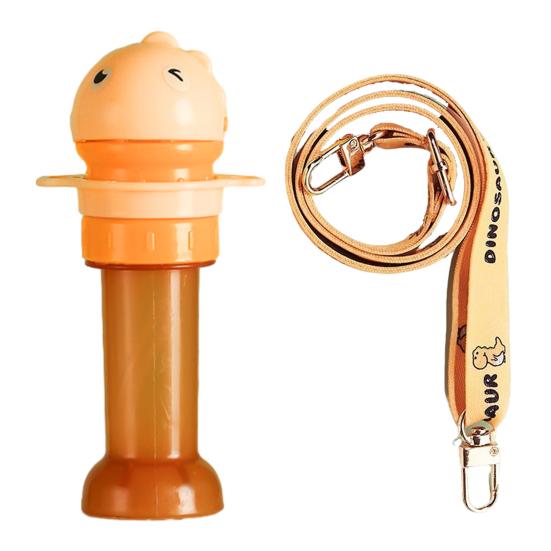 

Water Bottle Spout Conversion Cap with Straw Cartoon Dinosaur Drink Bottle Spout Adapter Universal Reusable Spill-Proof Juice Bottle Conversion Lid жёлтый