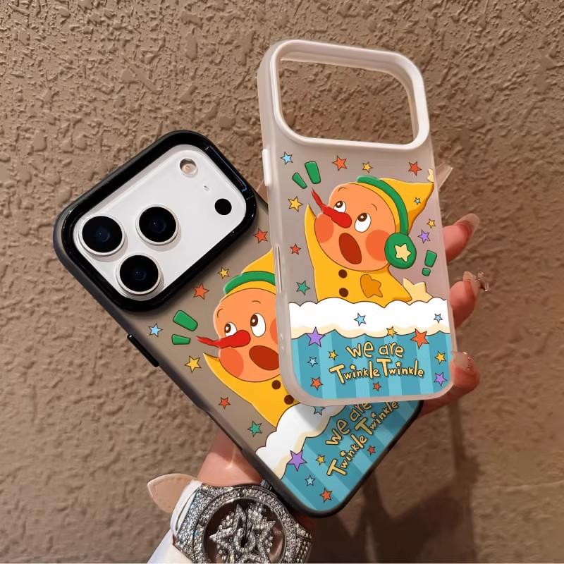Cute Cartoon Full Screen Colorful Stars Plaid Star Villain Mobile Phone Case for IPhone17151413 Female Case