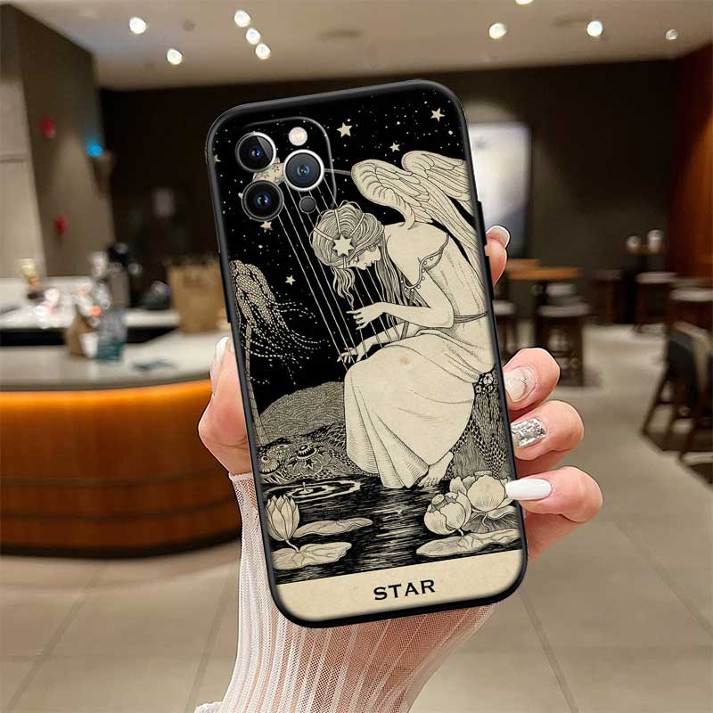 NH48 Witch Divination Tarot Moon Phone Case for OPPO A40 A60 A80 A15 A16 A16K A12 A17 A17K A54 A54S A53 A53S A55 A56 A57 A98 F23