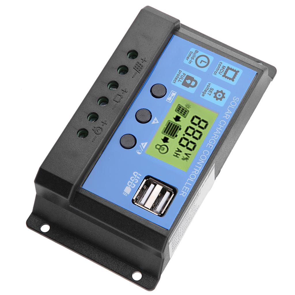 PWM 12V 24V Dual USB Solarpaneel Laderegler Regler LCD-Anzeige 20A (YJSS20A)