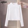 MJ STYLE Women's Slim-Fit Quick-Dry Ice Silk Long-Sleeve Sports T-Shirt