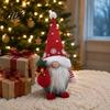 Christmas Faceless Gnome Dolls Plush Figurines Santa Stuffed Cloth Dolls Standing Figurines Scandinavian Elf Tabletop Ornaments Holiday Home Office