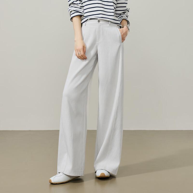 ESE-Y Lyocell Cotton Blend Wide-Leg Casual Pants S