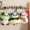 Cute and Creative Four Seasons Panda Pendant Plush Toys Chengdu Giant Panda Doll Bag Hanging Decoration Keychain Doll