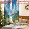 2pcs, 2D FLAT PRINTING Curtains (Without Rod) Mystic Valley Halloween Festival Creative Curtains Fabric Curtains Decorations