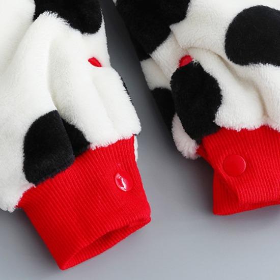 Baby Flannel One Piece Pajamas Newborn Autumn and Winter Plush Home Clothes Infant Bodysuit