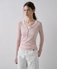 LAMEREI Button U-Neck T-Shirt[Lmbfsptt613]-4Color
