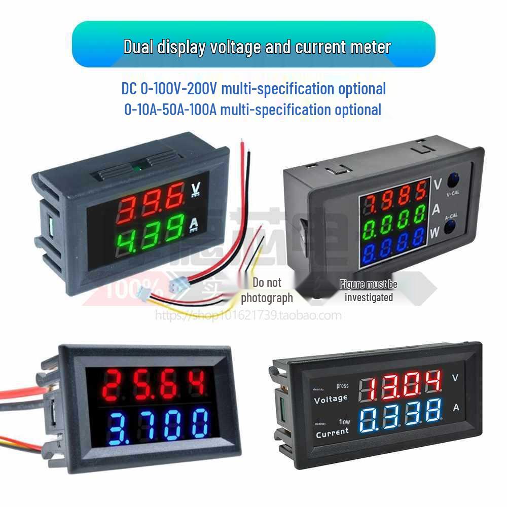 Digital LED Dual Display DC Voltmeter & Ammeter 0-100V 10A/50A/100A