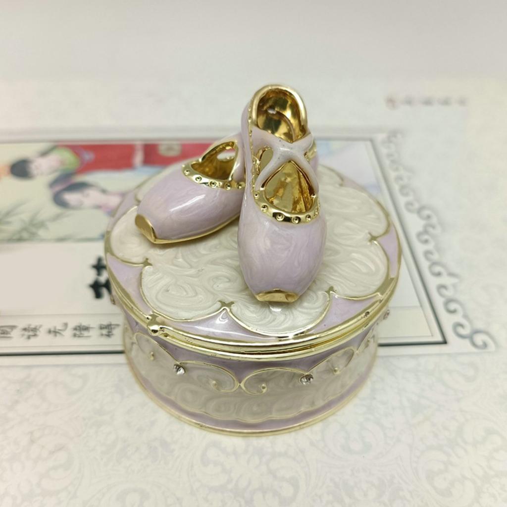 Stylish Ballerina Shoe Jewelry Holder Multifunctional Ballet Slipper Trinket Box Delicate Jewelry Protection Container