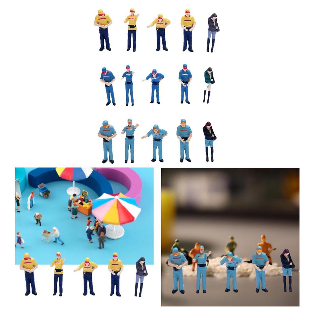 5Pcs 1:64 Scale People Figures Layout Decoration Landscape Decor Collection