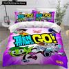 Teen Titans Go Povlečení Jednolůžko Twin Full Queen King Velikost Anime Sada Povlečení Aldult Dětský Pokoj Povlaky na Peřinu Sada 3D Tisk 014
