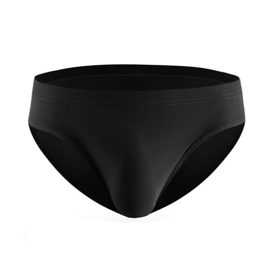 U Convex Solid Color Breathable Man Briefs Ice Silk Low-Waist Male Underwear for Inside Wear