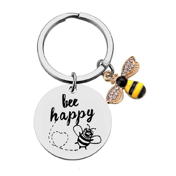 Honey Bee Keychain Teacher s Day Bee Happy Keychain Bee Jewelry Bee Gifts 1