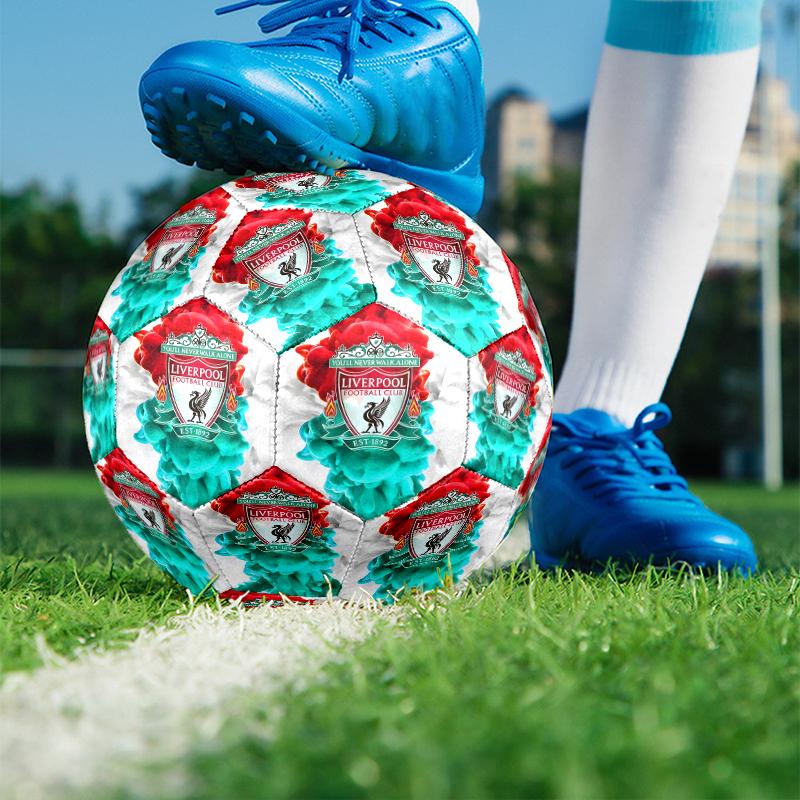 Liverpool F.C Print Size 5 Soccer Ball, PU Wear Resistant Football for Match Training and Daily Practice, Birthday Gift for Soccer Fans