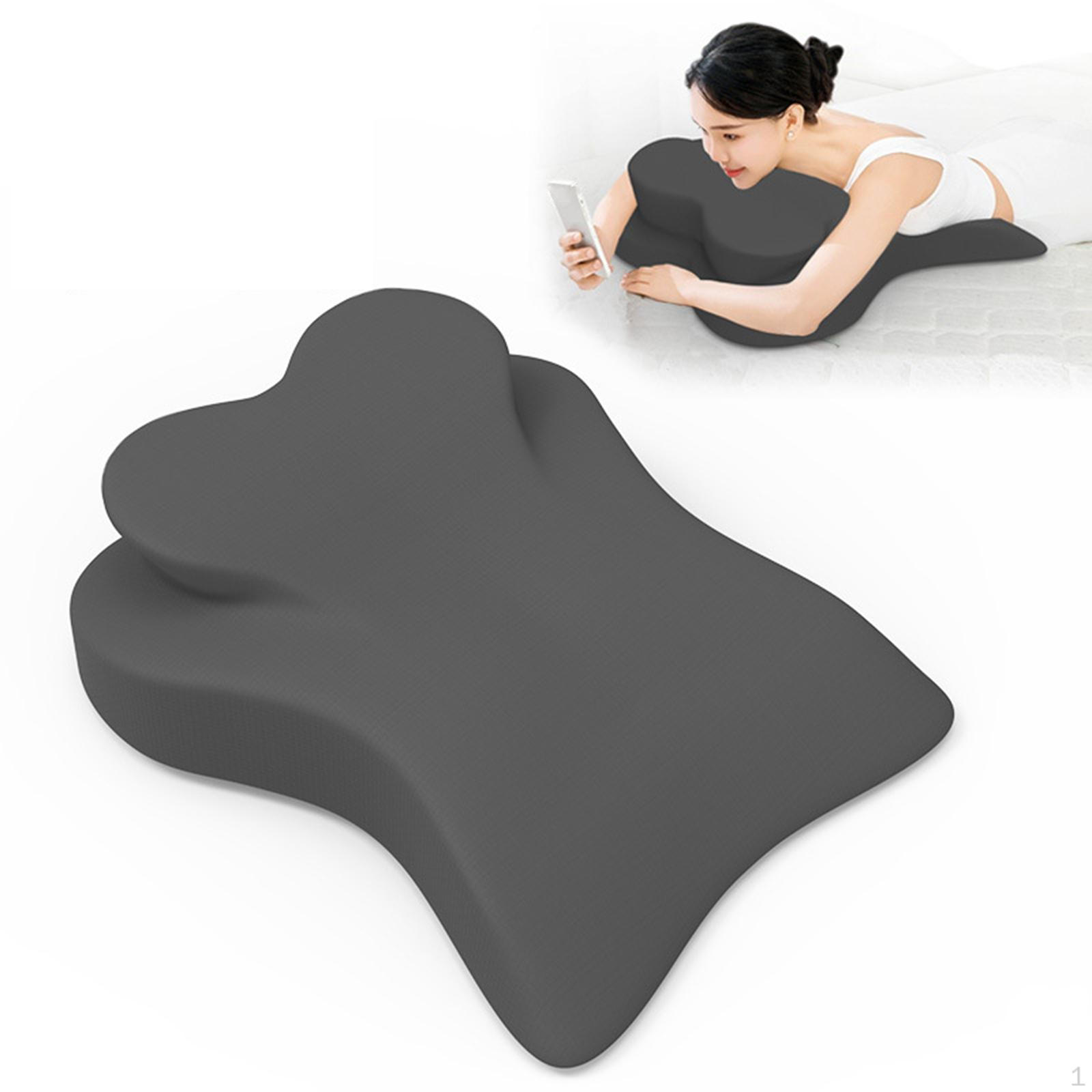 

Face Down Pillow Back Support Breathable Soft Multipurpose Decoration Prone Position Lie Deep Gray