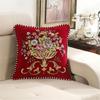Luxurious Fabric Throw Pillow Cover with Detailed Embroidery,Pillowcase Gift for Modern Homes Soft Comfortable Fabric