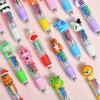 100 Stück/Los Niedliche Mini 4-Farben Druckkugelschreiber Cartoon Tierdesign Studenten Schreibwaren Examenspreis Geschenke Bürobedarf, Abschlusssaison