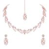 American Diamond AD with Colorful Crystal Necklace Jewellery Set for Women/Girls | Perfect for Weddings, Parties & Festive Occasions