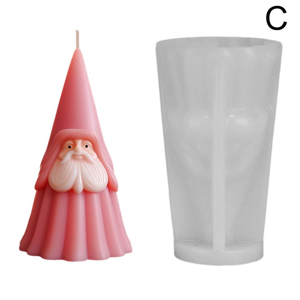 3D Santa Claus Silicone Candle Mold DIY Dwarf Gypsum Resin Soap Production Tool Home Decoration Crafts Aroma Candle Mold