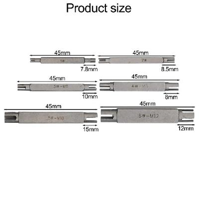 Double Head Extractor Broken Tap Extractor DIY Projects M10 Broken Tap Removal Tool Set Tap Extractor 6PCS Set