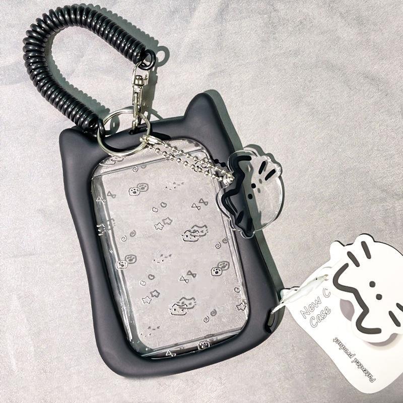 

Держатели для фотокарточек в виде кошачьих ушек, милая фоторамка, обложка для студенческой кампусной карты питания, подвеска-украшение для рюкзака, брелок, держатель для ID-карты