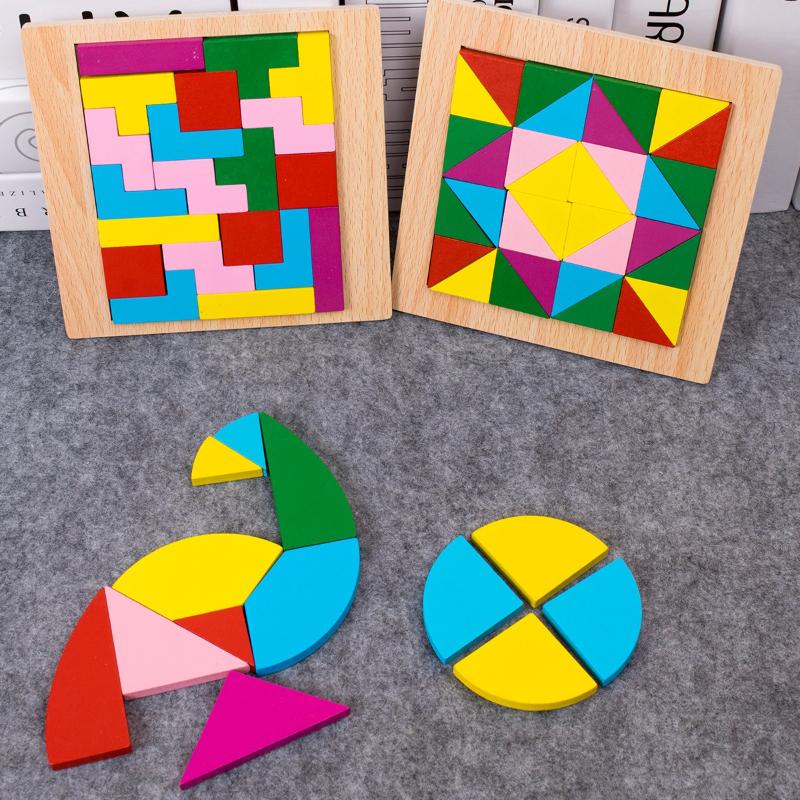 Jucării Educative din Lemn pentru Copii, Ajutoare pentru Învățare Timpurie, Recunoaștere Forme Digitale, Puzzle-uri 3D pentru Studenți, Plăci de Prindere Manuală.