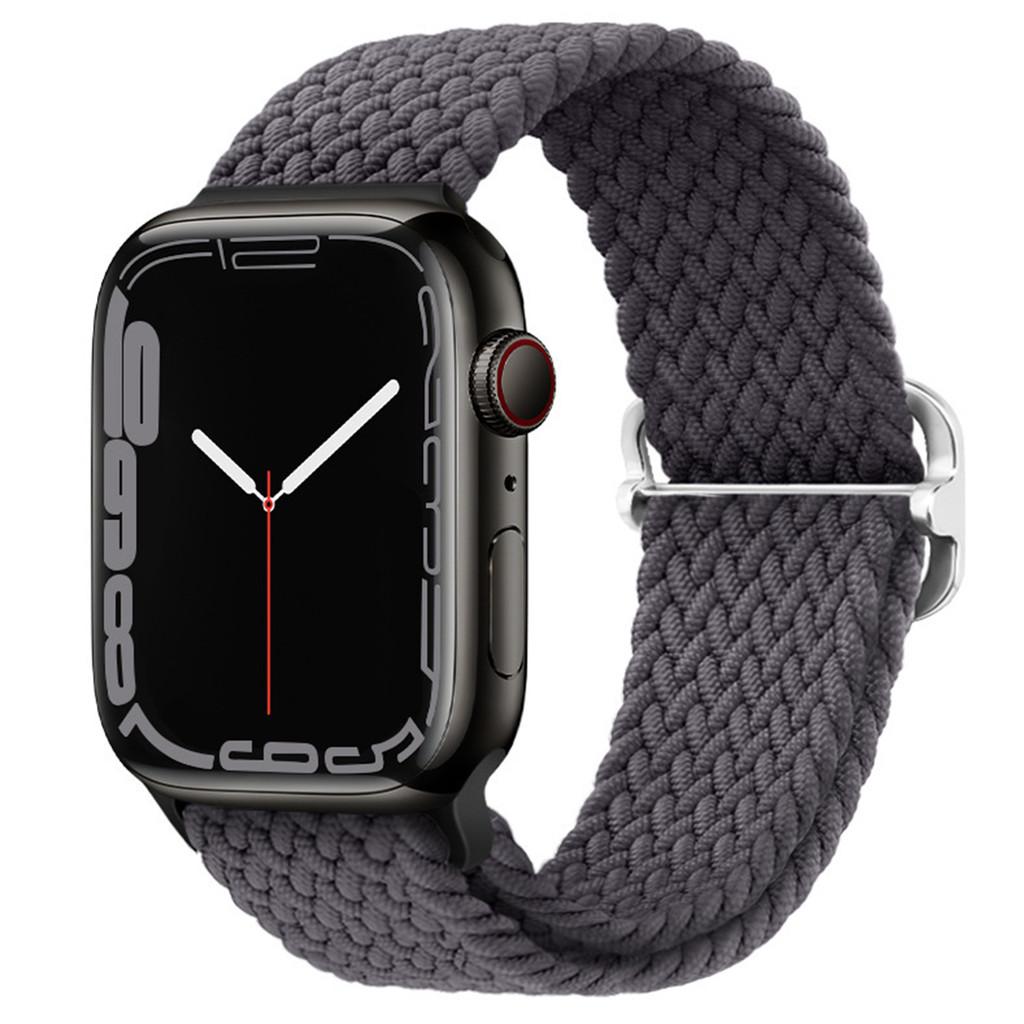 Braided Band for Apple Watch Ultra 3 2 49mm 11 10 42/46mm Nylon Elastic Belt Bracelet for 9 8 7 41mm/45mm 6 5 4 SE3 40/44mm