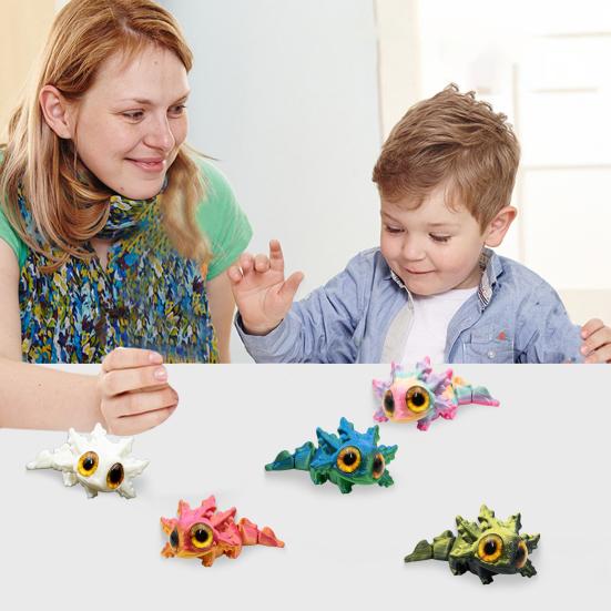 3D Printed Salamander Figurine Movable Joints Salamander Figure Articulated Animal Model Fidget Toy Home Office Desktop Decoration Ornament