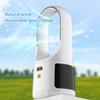 Bladeless Desk Fan, Portable Quiet Cooling Fan, Low Noise Energy-Efficient Personal Circulator Fan with Digital Display for Home & Office Use
