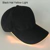 Mote Unisex ensfarget LED-lysende baseballhatt Julefest Peaked Cap