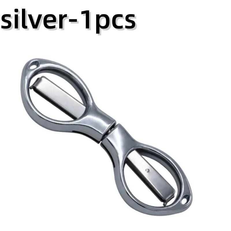 Simple Portable Folding Scissors Solid Color Glasses Shape Paper Cutters Students Handmade DIY Tools School Office Supplies