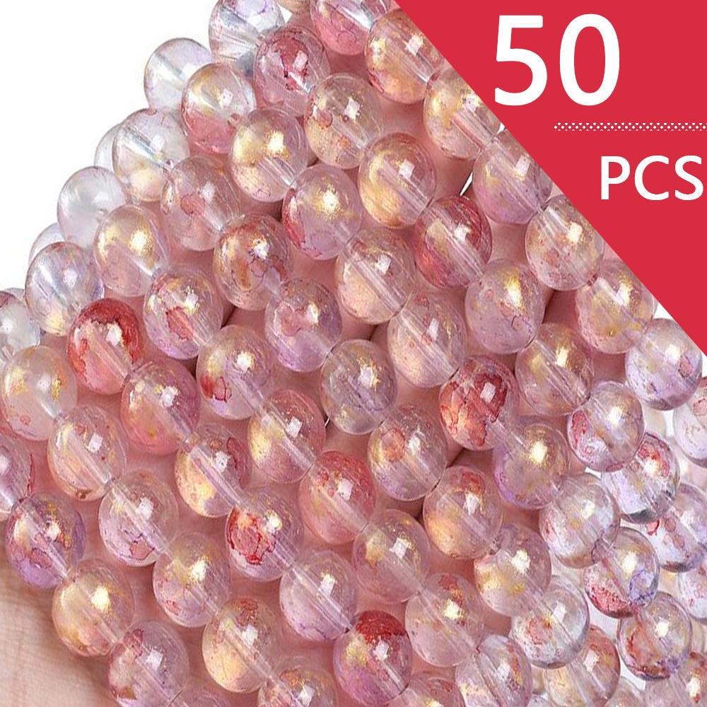 Japońskie i koreańskie rozmazujące się przezroczyste tusze posypywanie złotem szklane koraliki luźne koraliki ręcznie robione diy materiał do koralików akcesoria do bransoletek