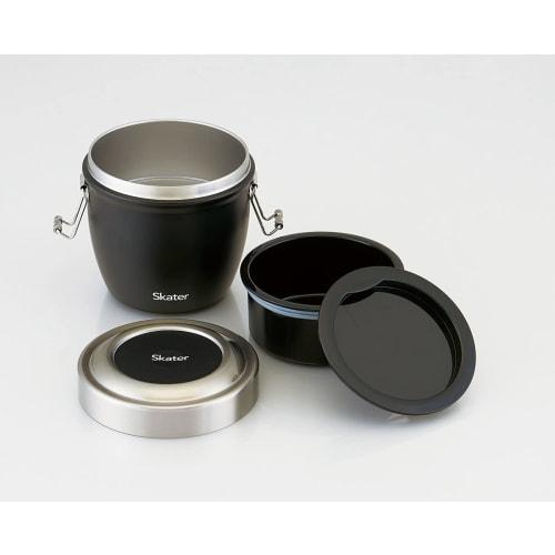 Skater Antibacterial Thermal Bowl Stainless Steel Bento Box 800ml Black STLBD8AG-A