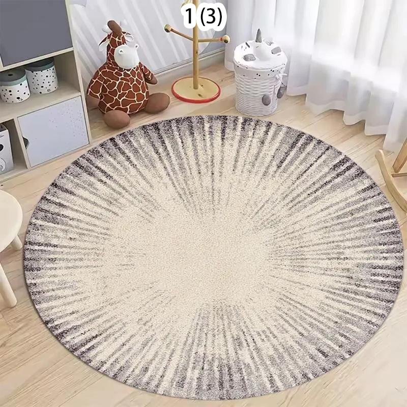 

Simple Carpets Sofa Non-slip Round Rugs Chair Easy-to-clean Desks Floor Mat Home Decor Kid Play Rug Living Room Bedroom Carpet 80cm x 80cm