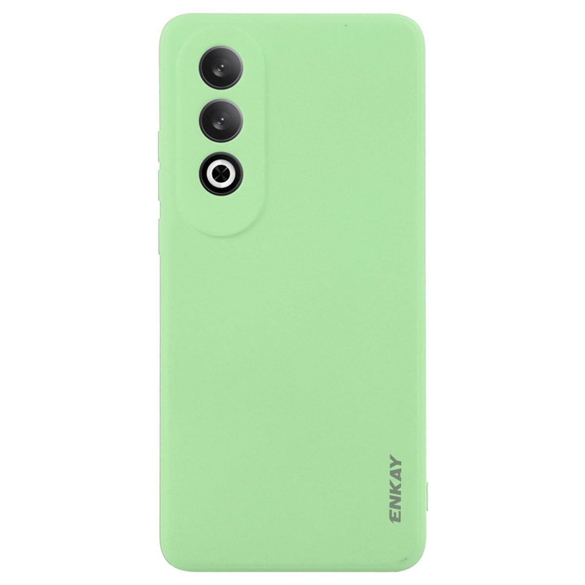 

ENKAY HAT PRINCE For Oppo K12 Case Straight Edge Solid Color Silicone Phone Cover F