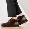 Plus velvet  Men's Winter Shoes Brown Ankle Boots for Men Fashion Lace-up High top Casual Shoes Men Fur Warm Suede Boot