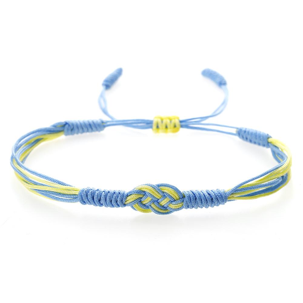 10 Colors Flag Colored Bracelet Unisex Handmade Weaven String Braslet Prayer Meditation Lucky Fabric Braclet Couple Brazalete