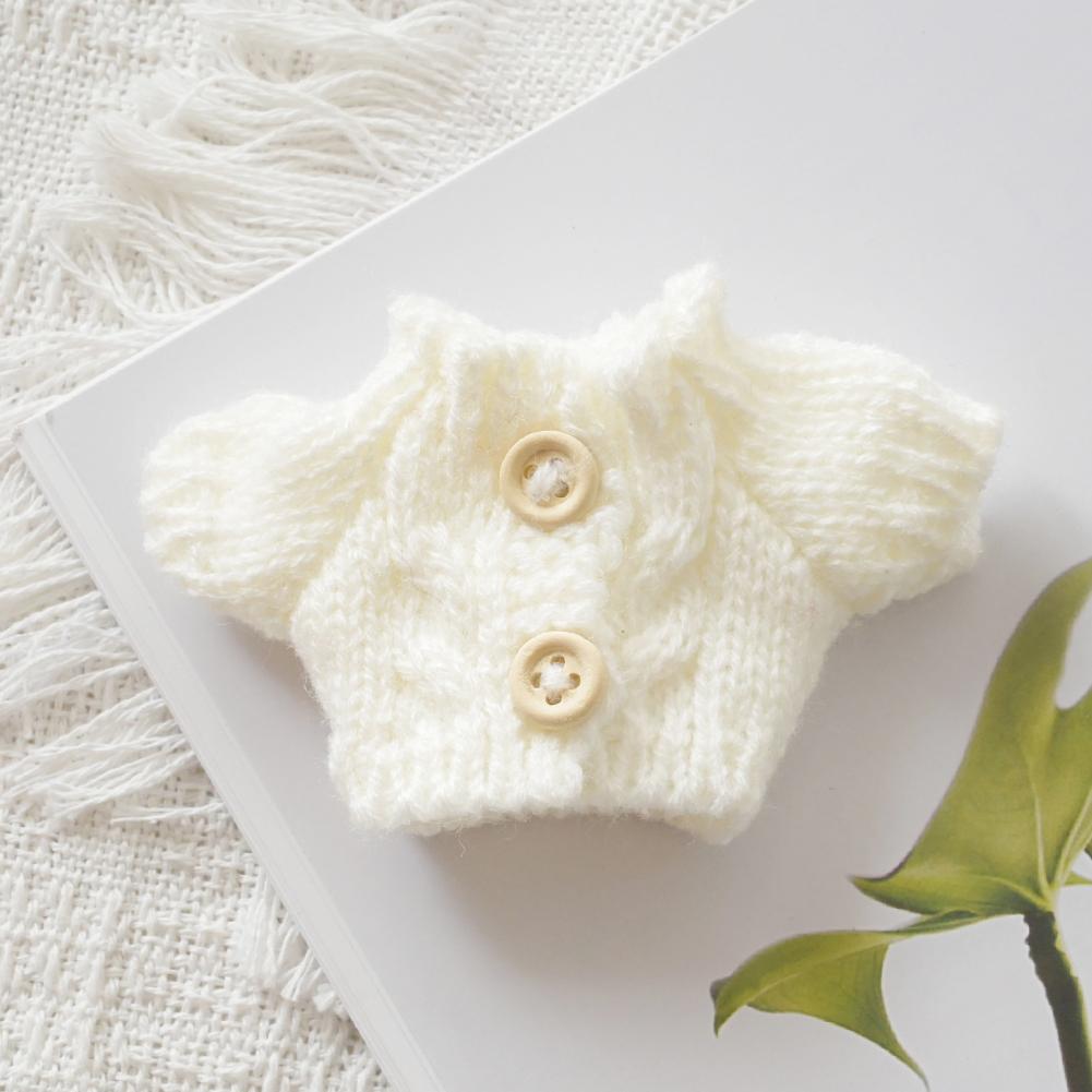 

Мини Кукольная Одежда Наряд Аксессуары Для Labubu для Куклы Эльфа Вязаный Рождественский Любовь витой однотонный свитер Санты Одежда no doll