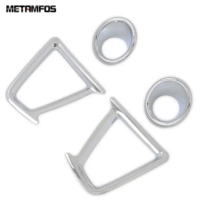 Front Rear Bumper Fog Light Lamp Cover Trim For Honda Fit Jazz 2014 2015 2016 2017 Chrome Foglight Protection Frame Accessories