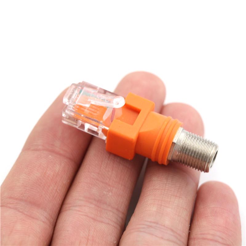 F Female To Rj45 Male Coaxial Barrel Coupler Adapter Rj45 To Rf Connector