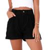 2025 Spring/Summer European & American High Waist Corduroy Loose Shorts for Women