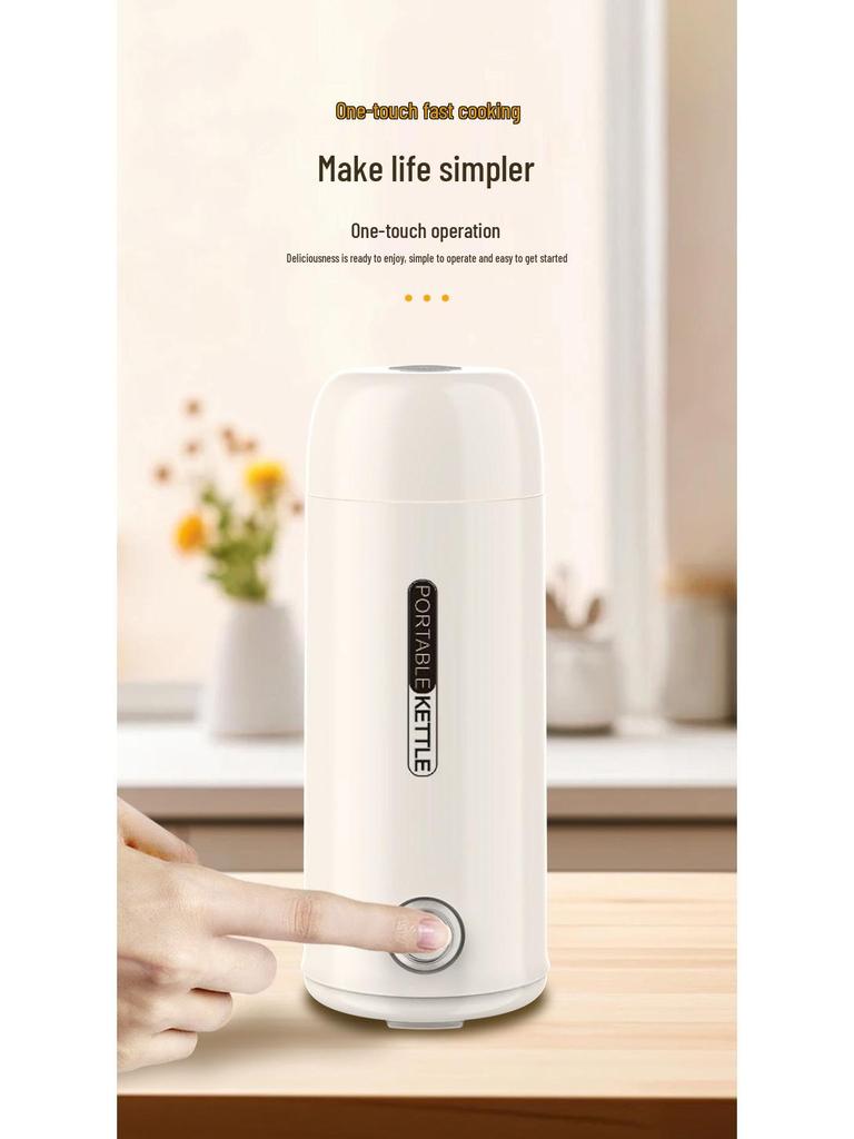 Tragbarer Edelstahl Schnellkoch-Reisewasserkocher mit Trockengehschutz