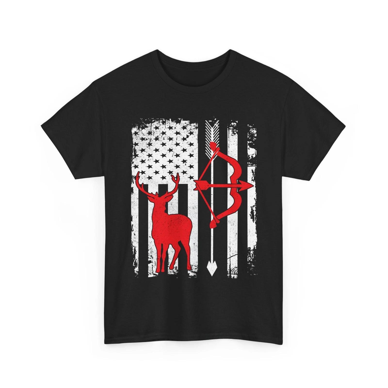 

Deer Hunting American Flag T shirt, Hunter Hunting Season Lovers Women Men Shirt L